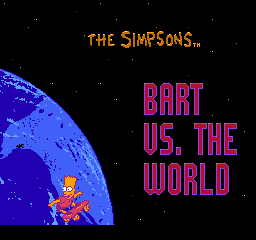 Simpsons, The - Bart vs. the World (USA) Title Screen